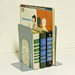Vintage bookends - metal - industrial - blueish gray