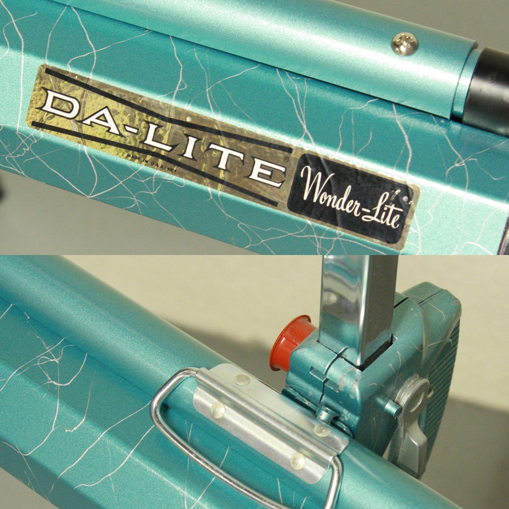 Vintage projector screen DaLite WonderLite by OldCottonwood