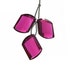 3Pc Set of Extremely Gorgeous Rubelite Tourmaline Quartz Faceted Fancy Briolettes 24x14mm