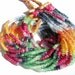 3-3.5mm Multi Precious micro faceted rondelles Emerald, Ruby, Blue sapphire, Yellow Sapphire and Pink Sapphire, 8 inch strand