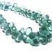 Outrageous Sage Green Quartz Micro Faceted Tear Drop Briolettes Half strand/4 inches Size- 8x5 - 10x7mm approx