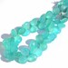 Half Strand Caribbean Apatite Aqua Blue Chalcedony Faceted Heart Briolettes 11 - 12mm approx