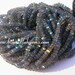 Blue flashy Labradorite micro faceted rondelles 3.5mm full 14 inch strand