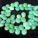 25% Discount - Full 8 Inches Finest Quality Chrysoprase Chalcedony Faceted Pear Briolettes Size 12 -11mm approx