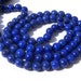 Full 16 Inches - Natural Undyed AAA Lapis Lazuli Smooth Polished Round Beads Size 3.5 - 4.5mm approx