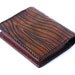 Billfold Men's Wallet - Bifold Little wallet leather wood grain in Brown / Men Gift