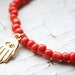 Kabbalah Evil Eye Hamsa Red Beaded Bracelet
