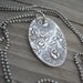Personalized Rosevine Fine Silver Pendant Names Mom Grandma PMC Sterling Floral