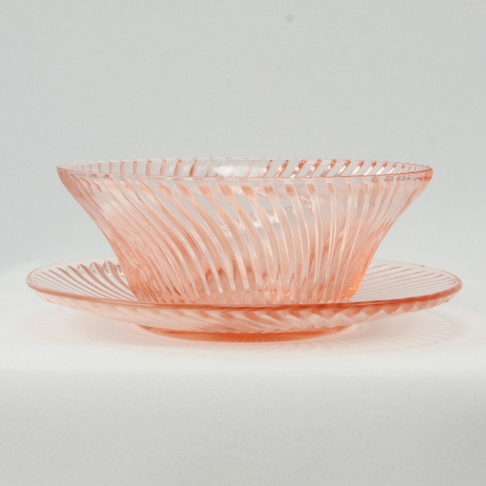 Diana Pink Depression Glass Cereal Bowl Federal Vtg