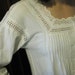 Hippy 1960s White Flower Child Dress - Ivory 100% Cotton Eyelet Vintage Ladies Sm
