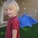 Kid's Blue Costume Dragon Wings