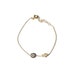 Evil Eye and Sideways Hamsa Hand Gold Vermeil Bracelet with Pave Swarovski Crystals