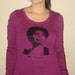 NINA SIMONE Long Sleeve T Shirt Top, Magenta, X-Small, Sale
