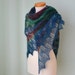 Lace knitted shawl with 162 freshwater pearls G635