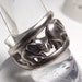 Vintage Sterling Silver Elephant Ring - Wide Band - Adjustable Size 8 1/2, 9, 10