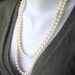 Vintage Marvella Faux Pearl Flapper Necklace - 50 Inches