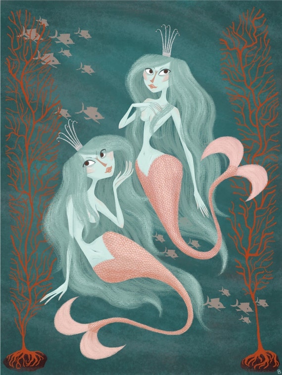 mermaids print