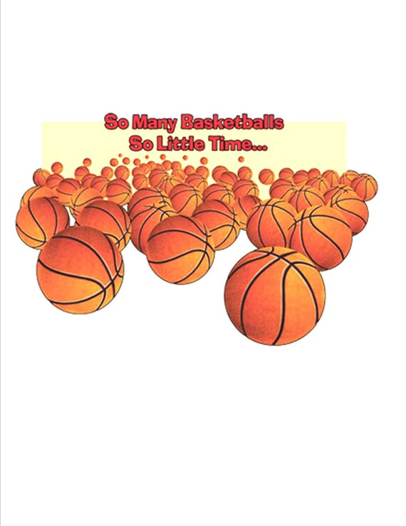 BASKETBALL SPORT Fabric on One 18 x 22 Panel for