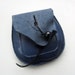Handmade Leather clutch Purse, Bag, Deep denim leather, RUSBY by Fairysteps 2153