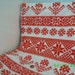 Vintage Feed Sack Floral & Patterned Stripe on White