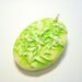 Handmade Faux Ceramic Green Garden Fairy Polymer Clay Pendant