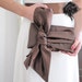 Custom Listing Reserved for Elaine - Silver Gray Satin Clutch - The Elle Jane Clutch, bow clutch purse
