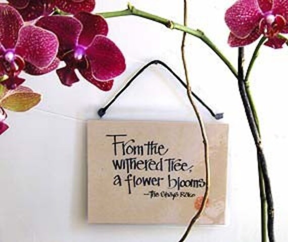 From The Withered Tree A Flower Blooms By Signsoflife94574 On Etsy