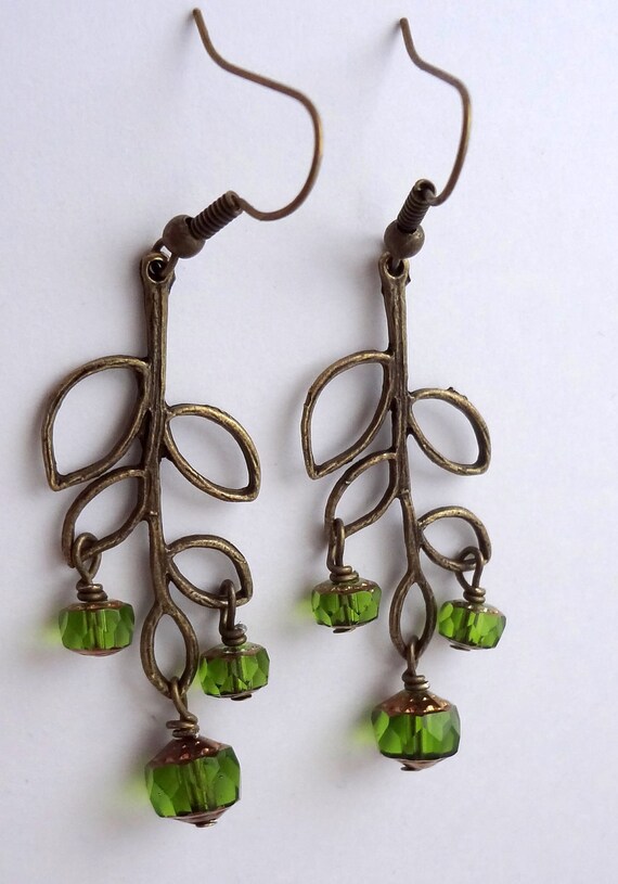 Items similar to Leaf Earrings on Etsy