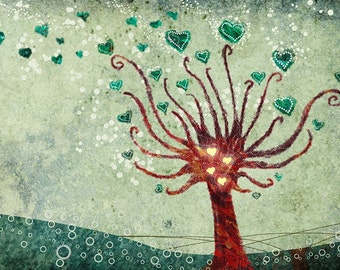 Tree Art - Love Blooms - 24x36 LARGE Print