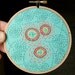 hand embroidered wall art - freeform flowers and swirls in 4 inch hoop by bo betsy - free shipping
