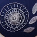 hand embroidered hoop art - freeform flower and leaves in 6 inch hoop by bo betsy - free shipping