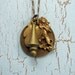 English coin necklace - Long coin necklace - English new pence with lion and pendant - unisex necklace