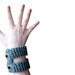 Grey Knit Bracelet - Hand Knit Double Cuff Band