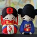 Cutie Korean Hanbok Couple--wedding cake topper