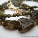 Clearance Sale Necklace, Organic Earthy Green Grossular Garnet Nuggets, Freshwater Pearls, Moss Green, Rich Wine Red, Gold Accents