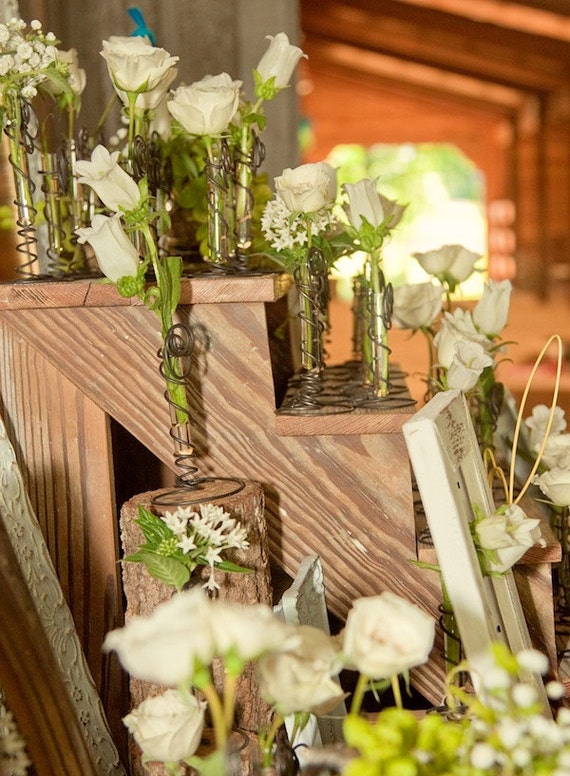 Items similar to 50 fresh flower Wedding Favors Rustic Black Bud Vase