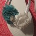 So Sweet Bride Melanie Shabby Chic Double Rosette Bridal Wedding Flip Flops