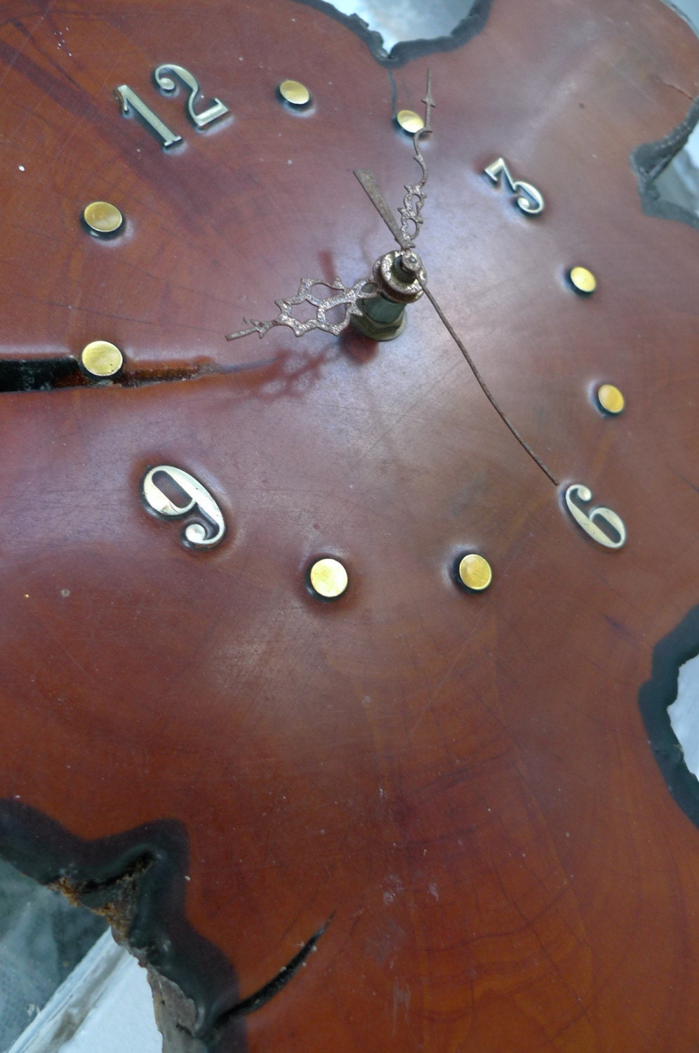 cypress slab wood and resin clock florida souvenir by cozystudio