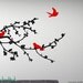 Flowering Branch with Birds Vinyl Wall Stickers Decals Graphics 886