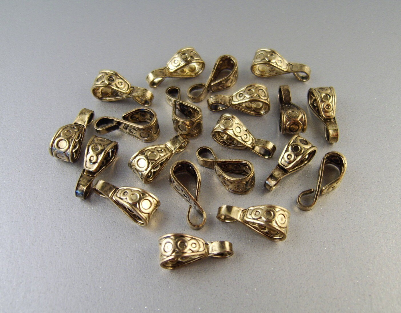 Antique Gold Plated Pendant Bails