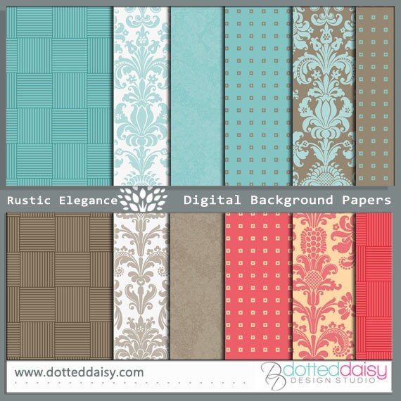 Items similar to Rustic Elegance Country Chic Digital Backgrounds on Etsy