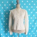 70s Bethany Cream Pin Tuck Lace Prairie Blouse, Size XS or SMALL