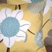 2 New 16"Contemporary Duck Egg Blue Saffron Yellow Flower Cushion Covers,Pillowcases,Pillow covers,Throw Pillows,NEW FABRIC 40cms