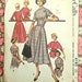 Vintage 1950s Womens Dress with Bodice Variations and Cape Pattern - McCalls 4182