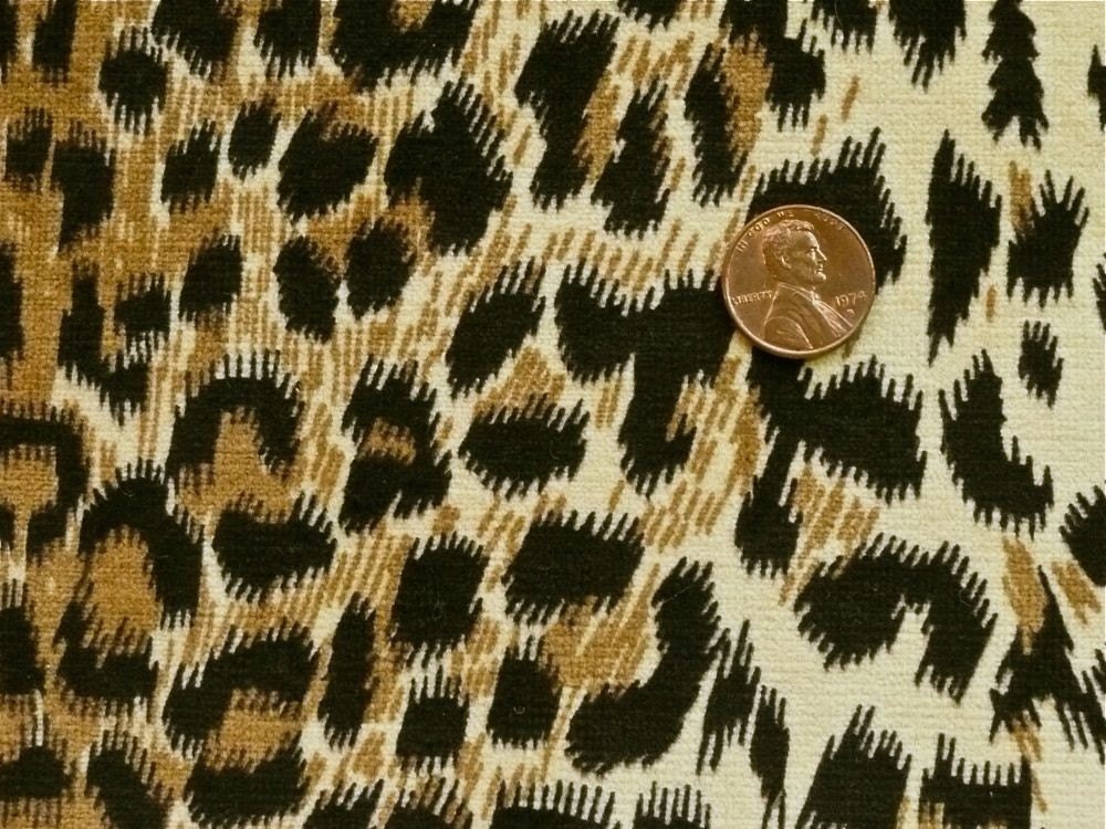 Leopard Print Upholstery Velvet Cotton Fabric