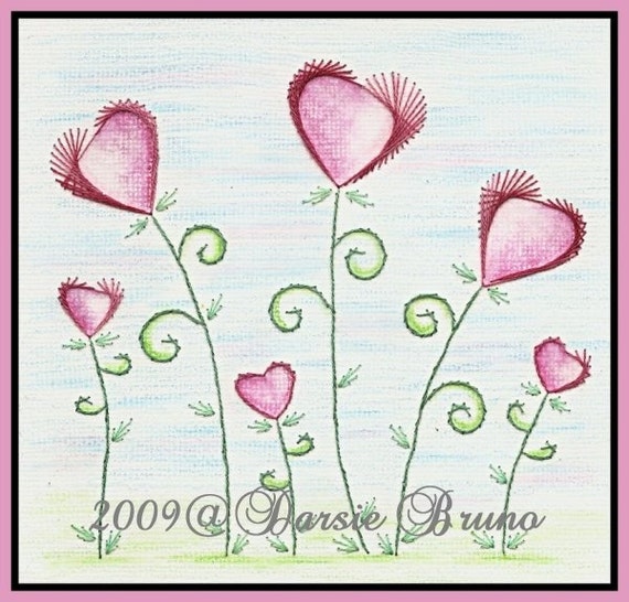 Beautiful 44 Valentine Embroidery Card