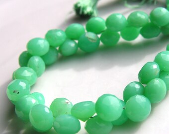 Chrysoprase Faceted 8-9mm Onion Briolettes 4