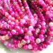 Magenta Striped Agate 12mm Round Beads FULL STRAND