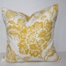 18 x 18 golden yellow and white floral pillow cover