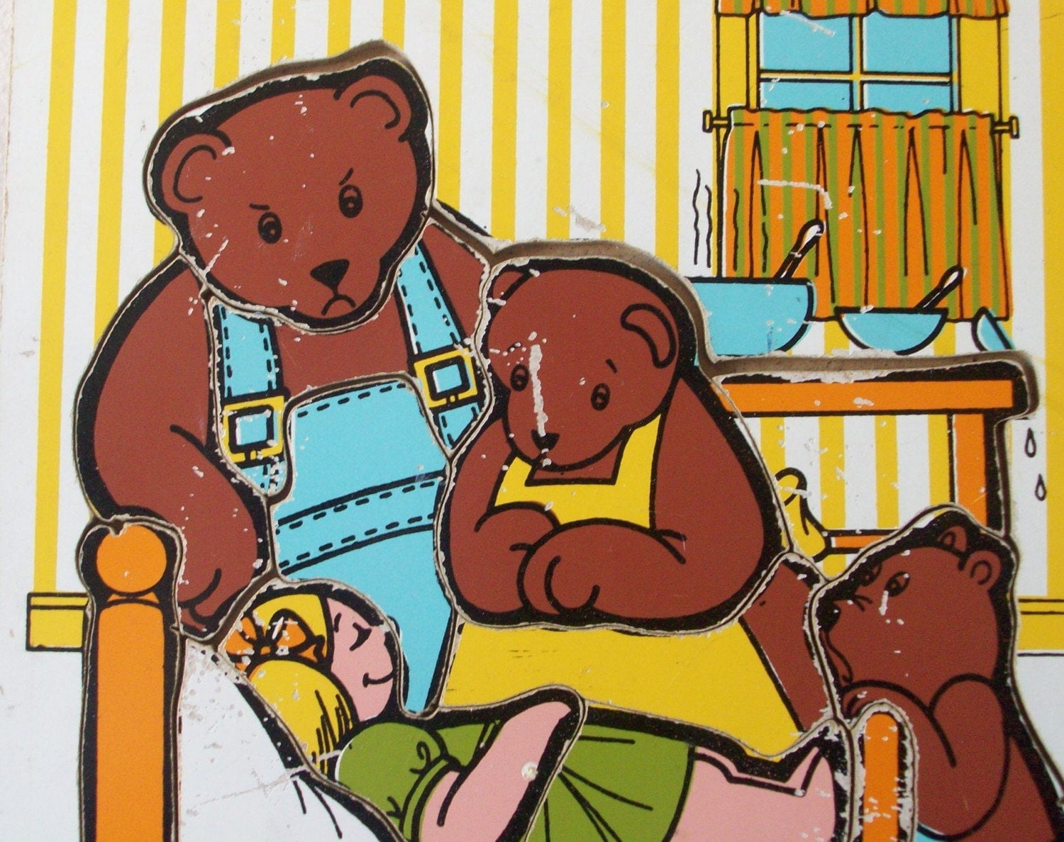 playskool wooden three bears puzzle